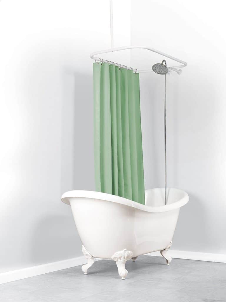 50 Tips Ideas For Choosing Clawfoot Bathtub Accessories Zenna Home 34941ww Neverrust Aluminum Hoop Shower Curtain Rod For Claw Foot Tubs White