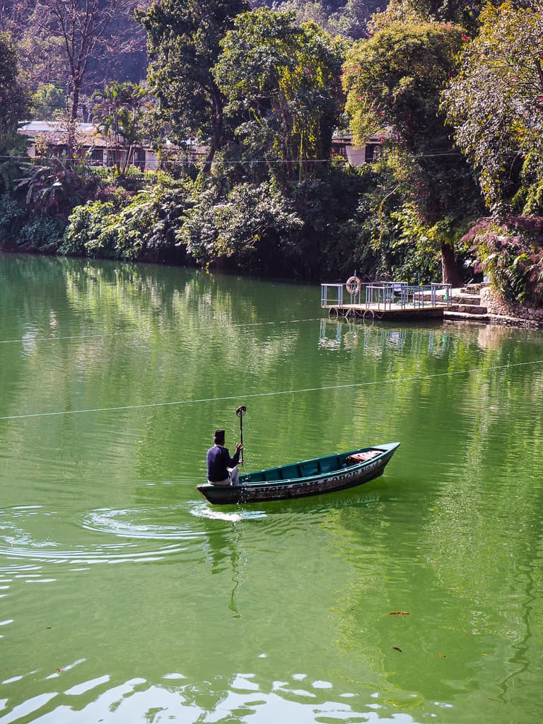 Hire a boat on Phewa Lake, Pokhara, Nepal