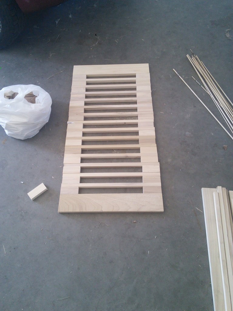 Putting together the gate.