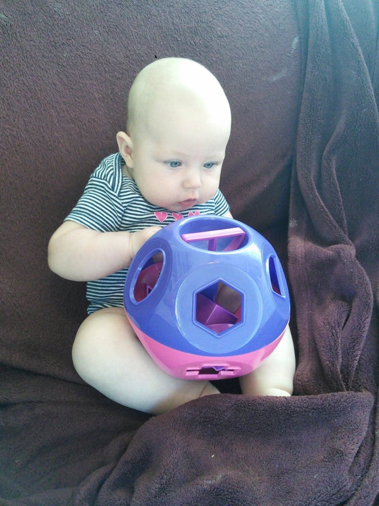 Hazel got an awesome toy from David
