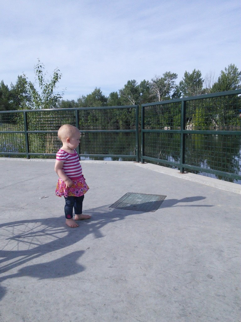This is from our bike ride, we took a little trip to see the kayaks at the whitewater park