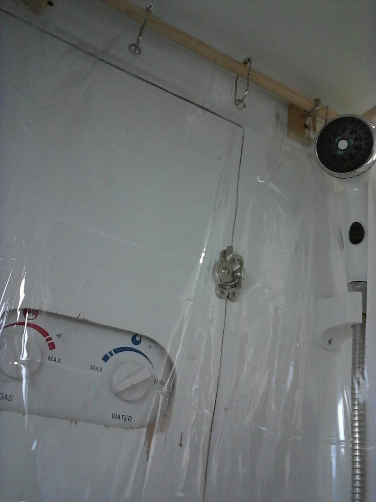 Shower i up and operational!