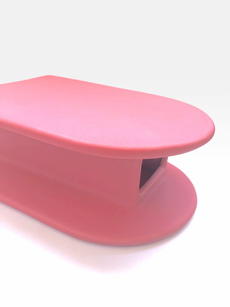 Jarrón Florero Soft Arc Rosa detalle