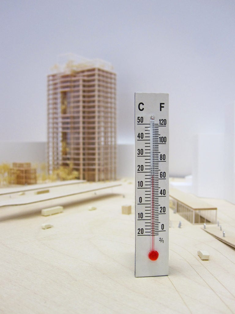 illustration de température pour conserver une maquette