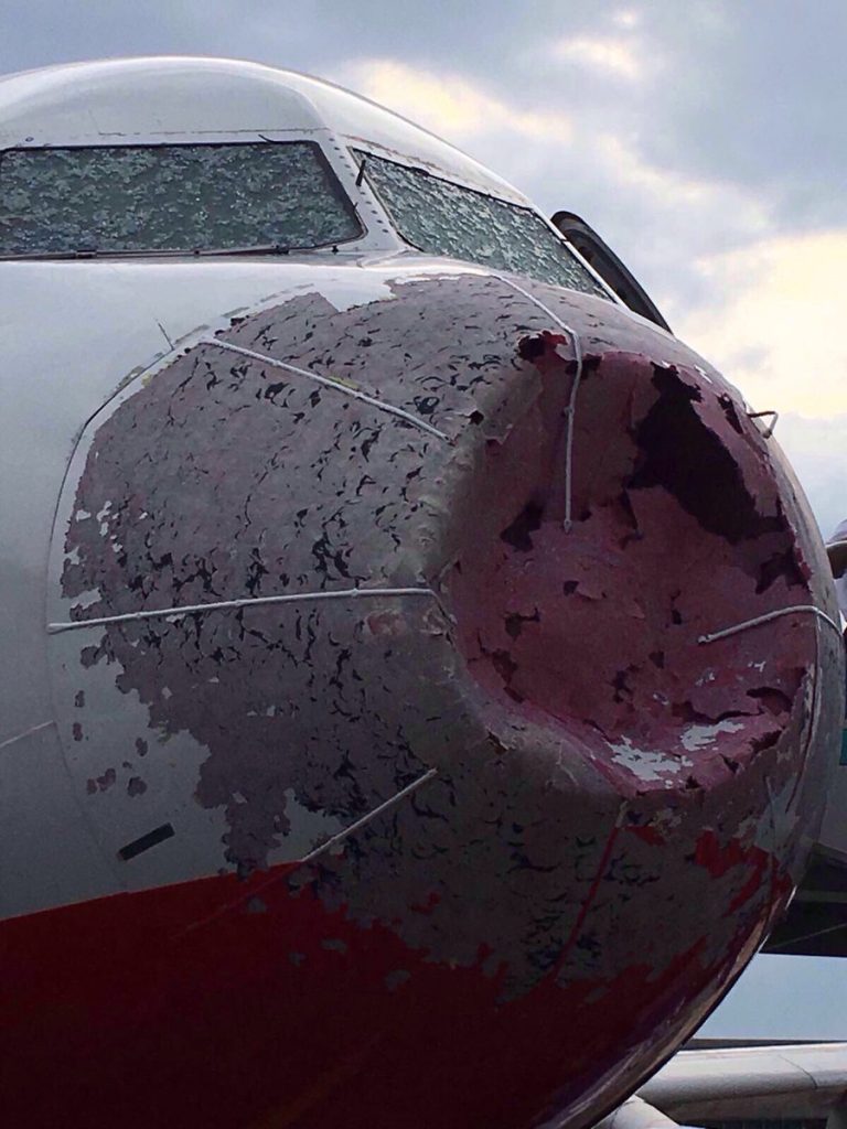 How hail affects aircraft