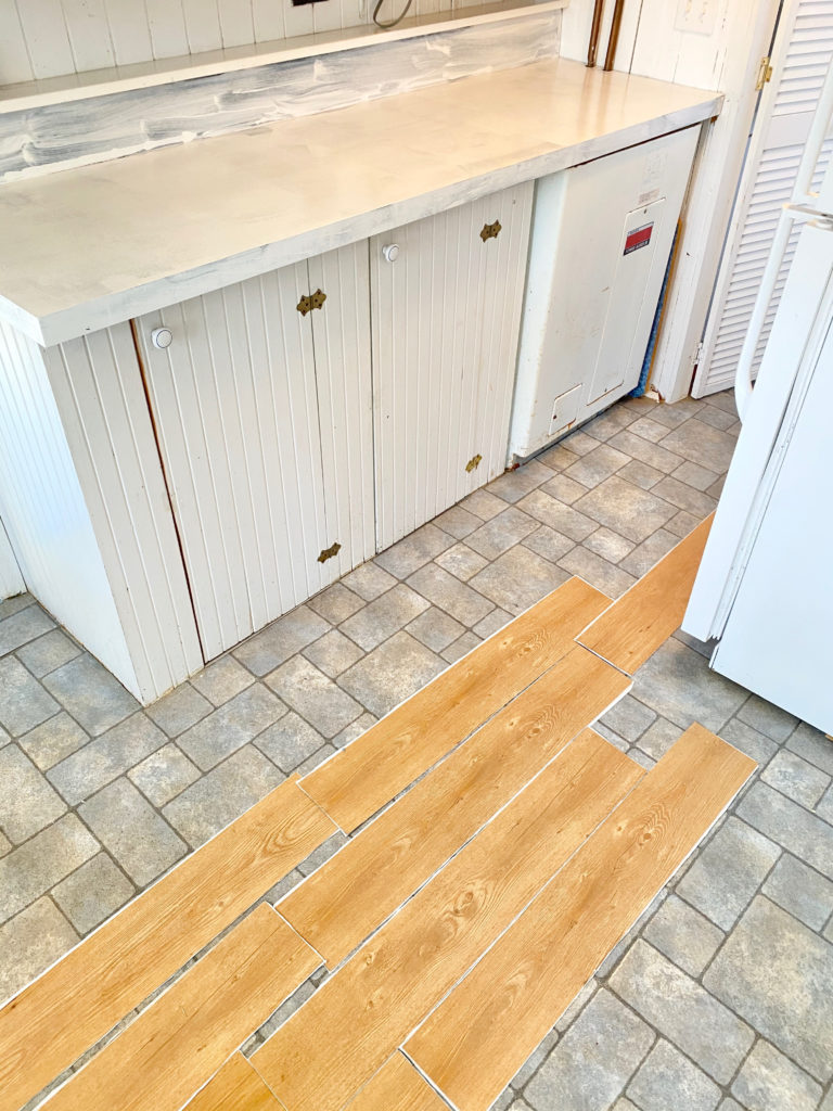 EASY DIY - Peel and stick flooring makeover - Pinteresting Plans Blog