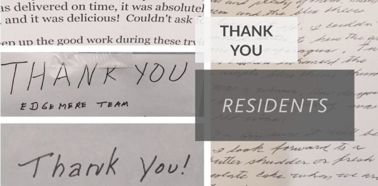 CCRC Food Service thank you notes