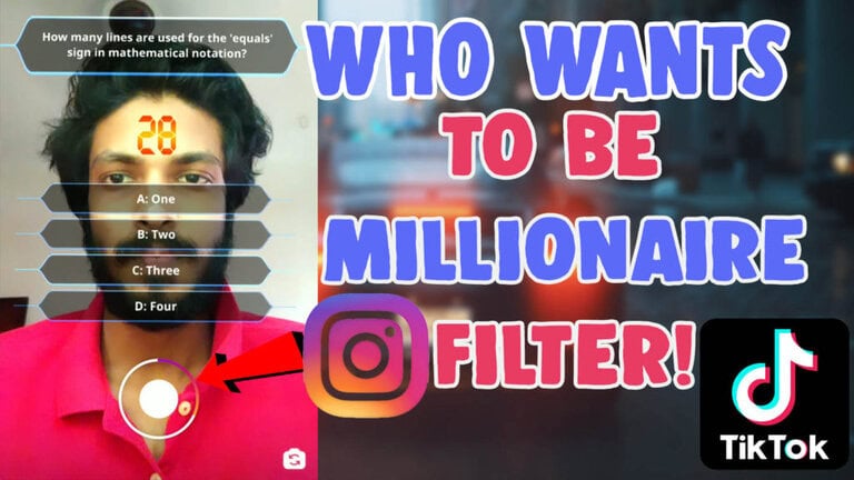 who wants to be a millionaire instagram filter tiktok