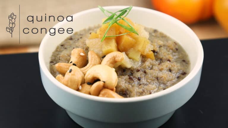 How to make persimmon Asian pear kombucha congee