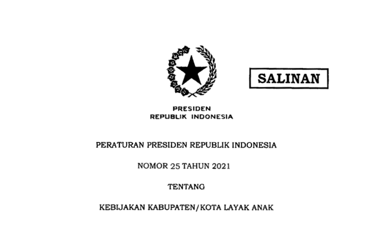 Perpres 25 Tahun 2021