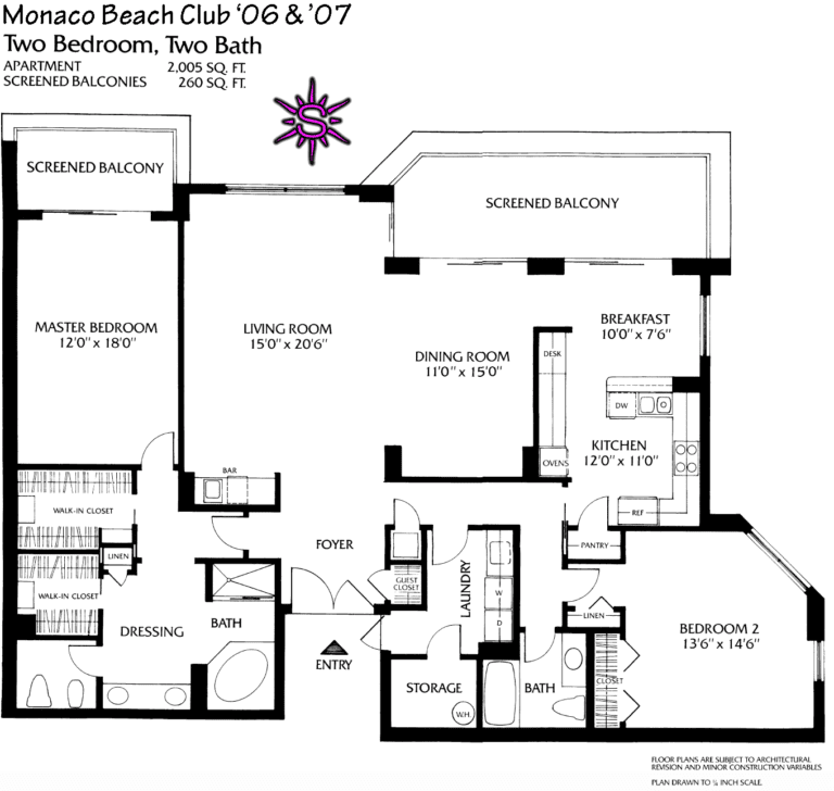 Monaco Beach Club Floor Plan '06 '07