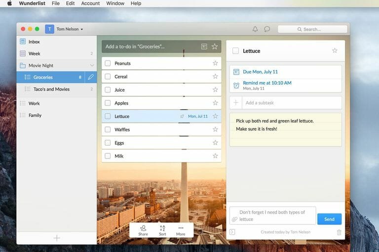 wunderlist aplicacion