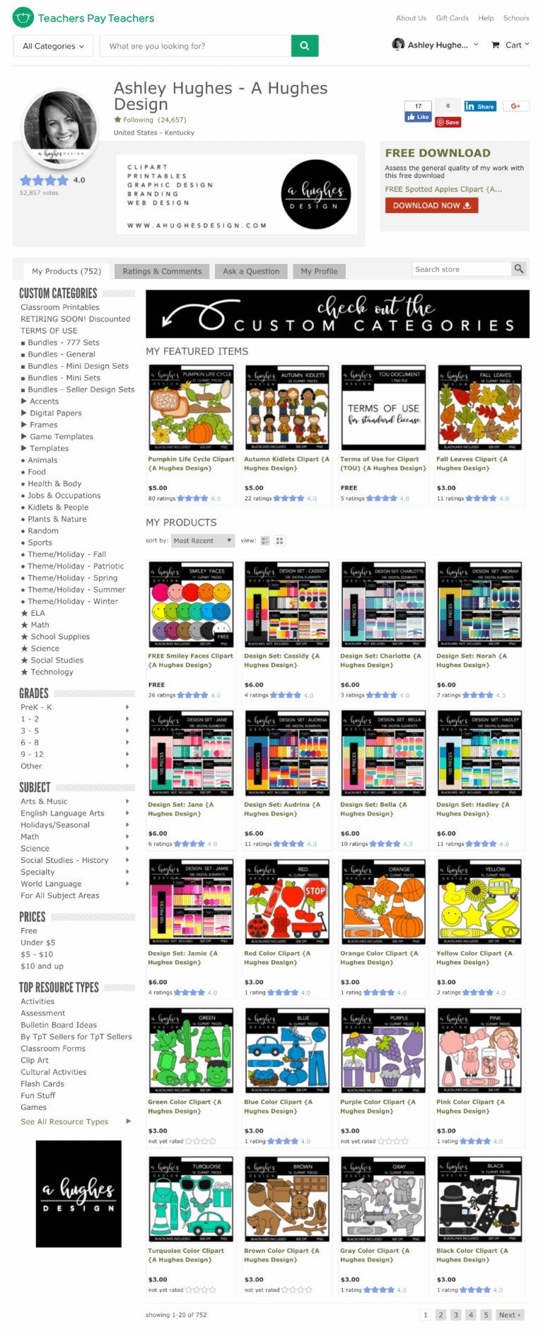 A Hughes Design Teachers Pay Teachers Shop
