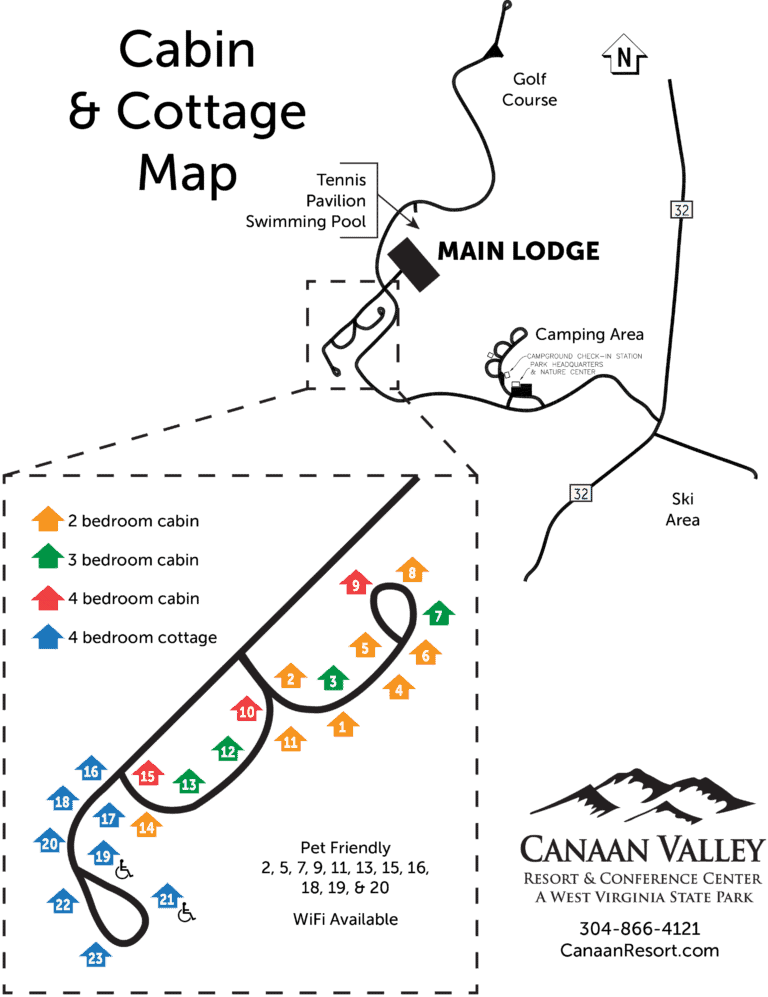 canaan valley resort map