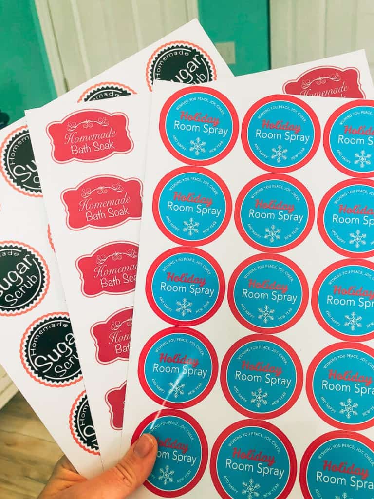 Printable self adhesive water bottle labels