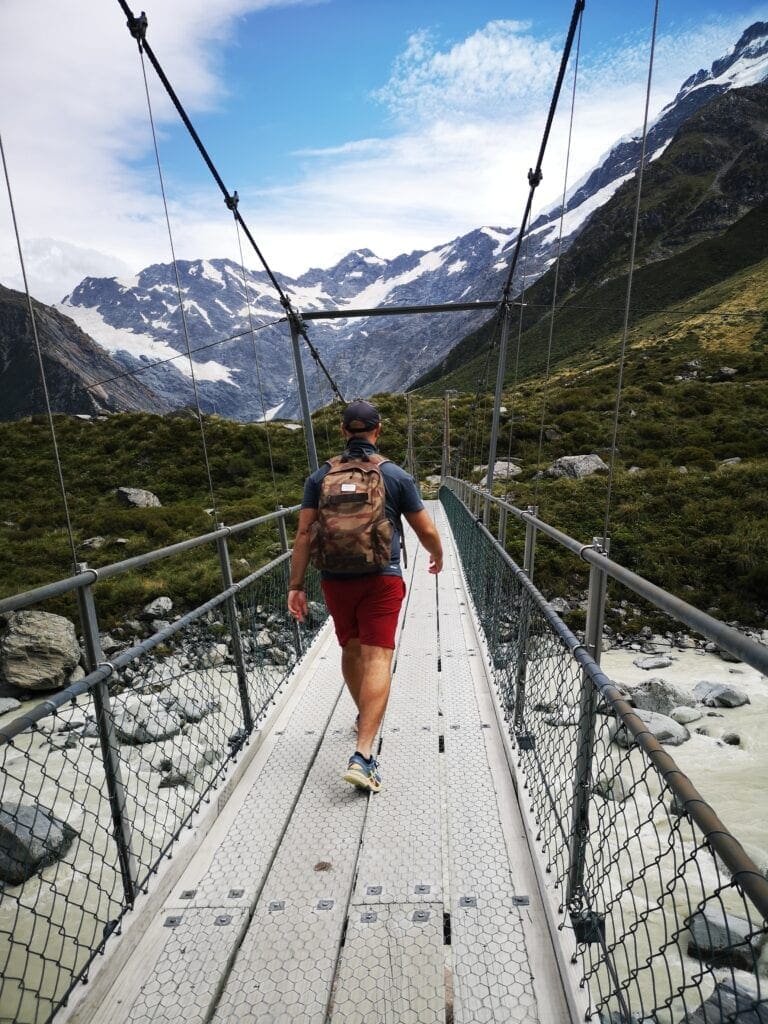 Exploring the Hooker Valley on our 14 day road trip around New Zealand's South Island