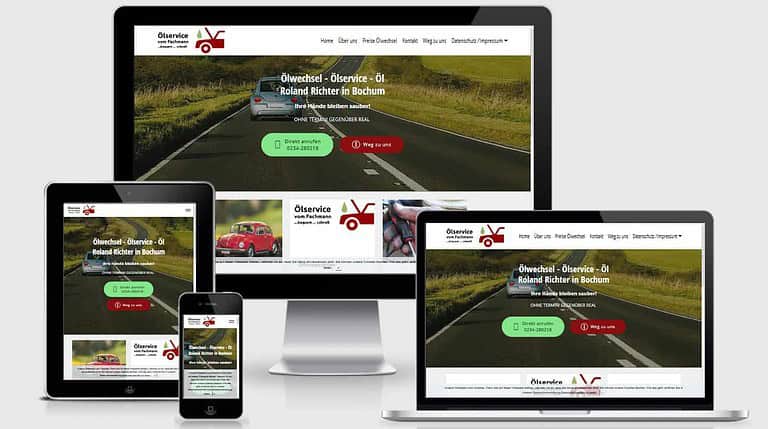 Blog Webdesign 54 Responsive Web mit Mobirise Bootstrap Richter Ölservice
