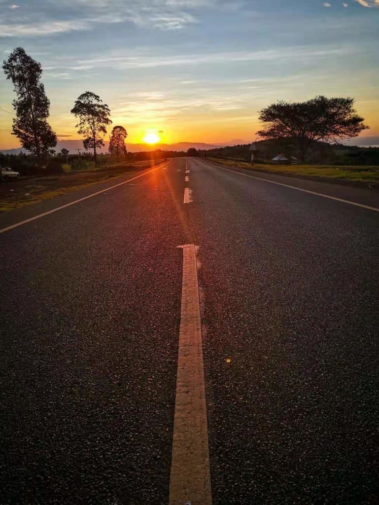 On the road for Overland safari