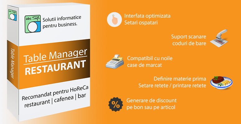 Table Manager - Soft pentru restaurant, cafenea, bar Table Manager - Soft pentru restaurant, cafenea, bar