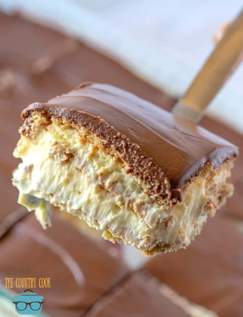 No-Bake Eclair Cake - The Country Cook - dessert