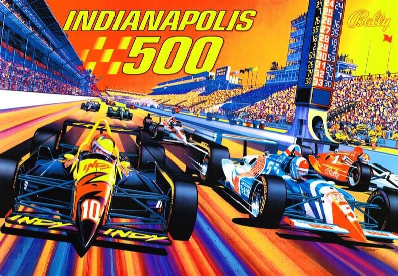 Indianapolis 500 Pinball Machine Translite Indianapolis 500 Pinball Machine Translite