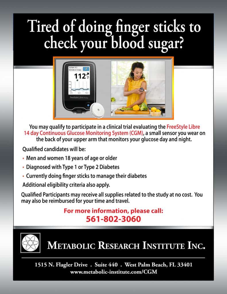 FreeStyle Libre 14 day CGM System Flyer for Diabetes