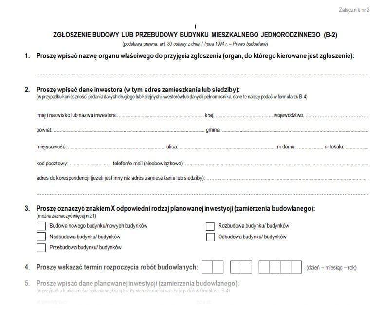 Zgłoszenie Remontu Dachu Wzór 2017 Pozwolenie na budowę, czy zgłoszenie budowy: co wybrać w 2019?