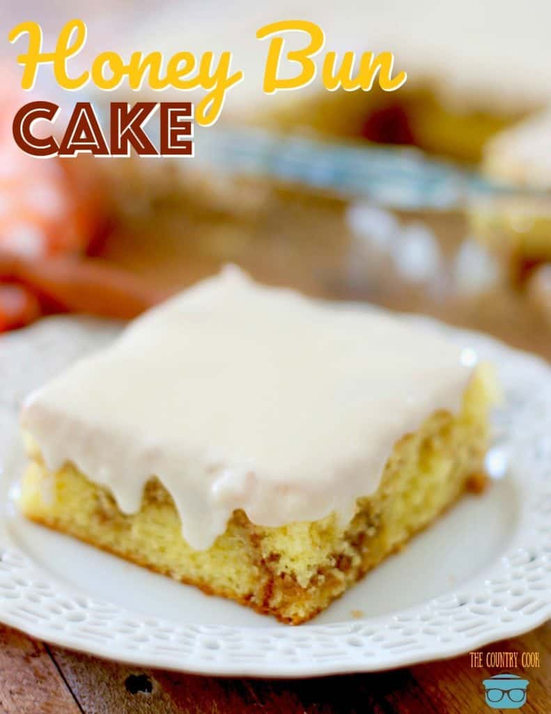 Honey Bun Cake recipe from The Country Cook