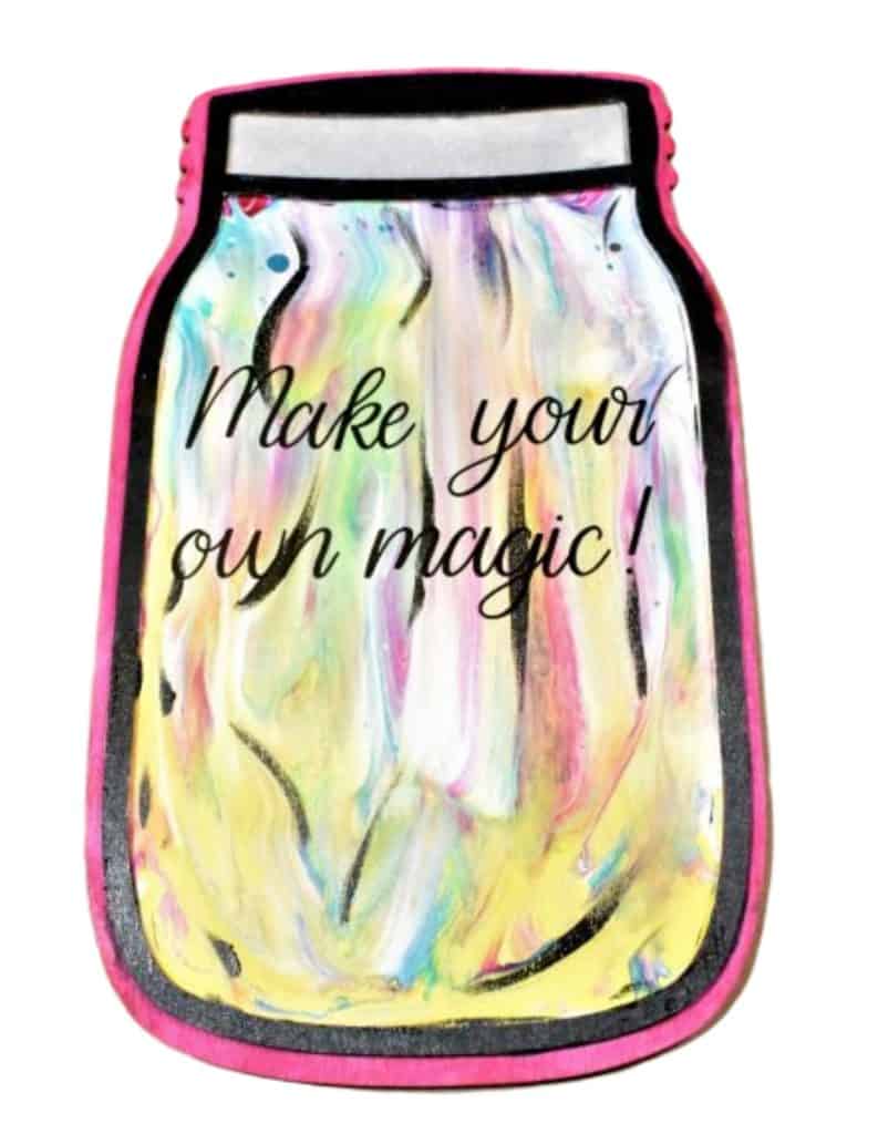 DIY Home Decor Crafts Acrylic Pouring Mason Jar