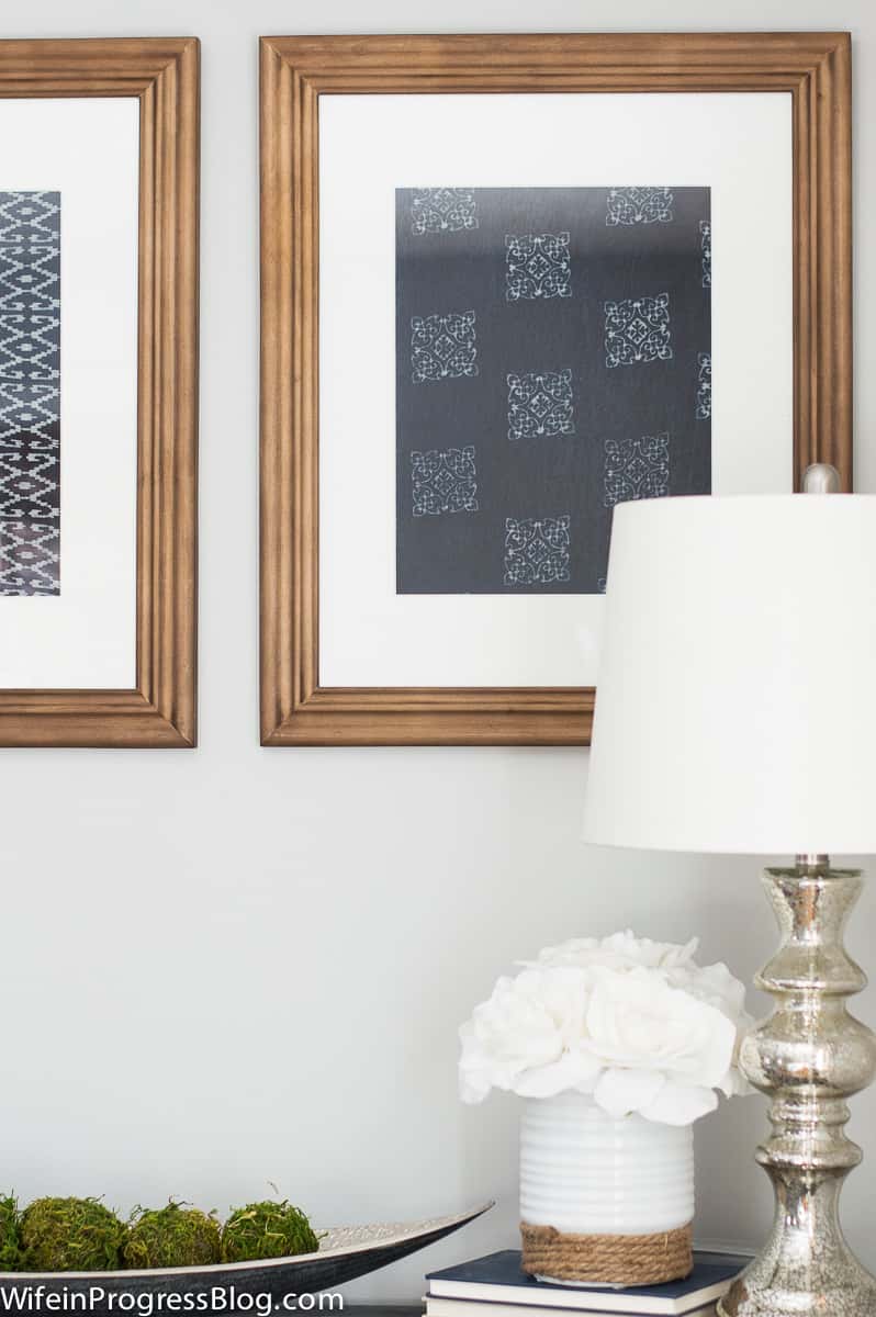 Framed sibori dyed fabric