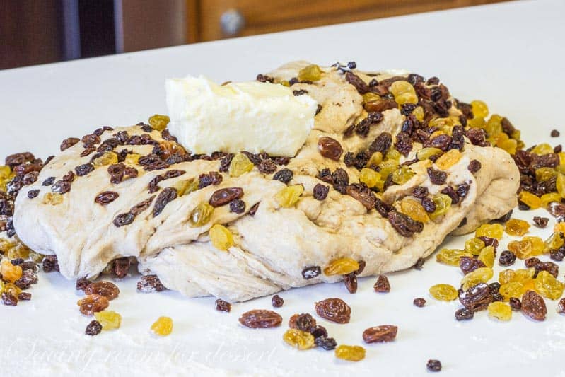 Barm Brack - Irish Halloween Bread - A traditional Irish recipe served around Halloween. Barm Brack is a little sweeter than sandwich bread, but not as rich as cake. The Irish bake items into the bread as a game of fortune-telling. Sometimes there is a ring indicating an impending marriage or a coin foretelling good luck or riches. www.savingdessert.com