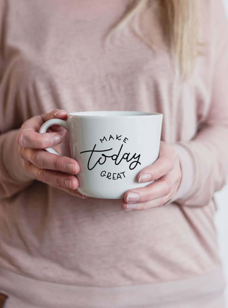 Tasse bemalen - Becher Lettering - diy Geschenkidee