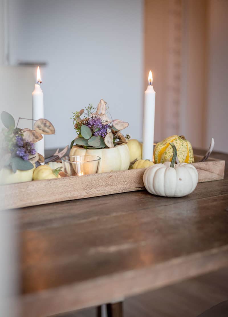 Blickfang Kürbisse - eine Tischdeko im Herbst