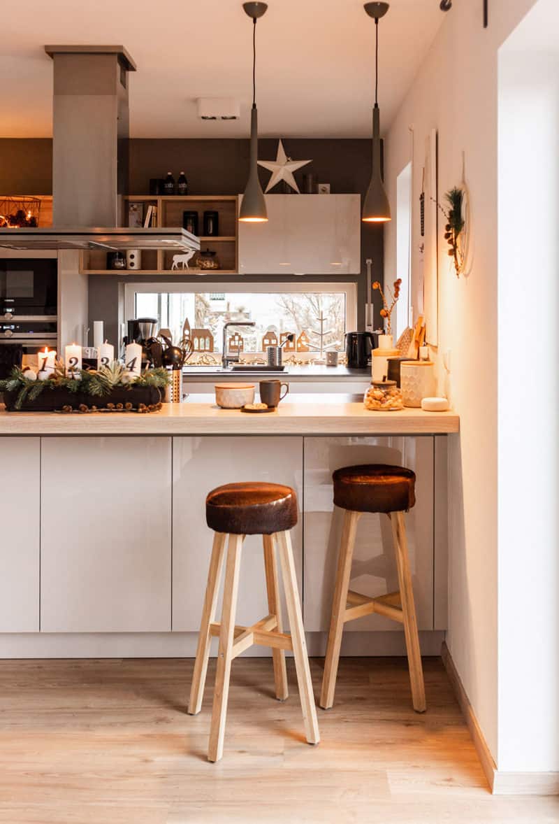 Natur im Winter ins Haus holen - Weihnachtsdeko Küche