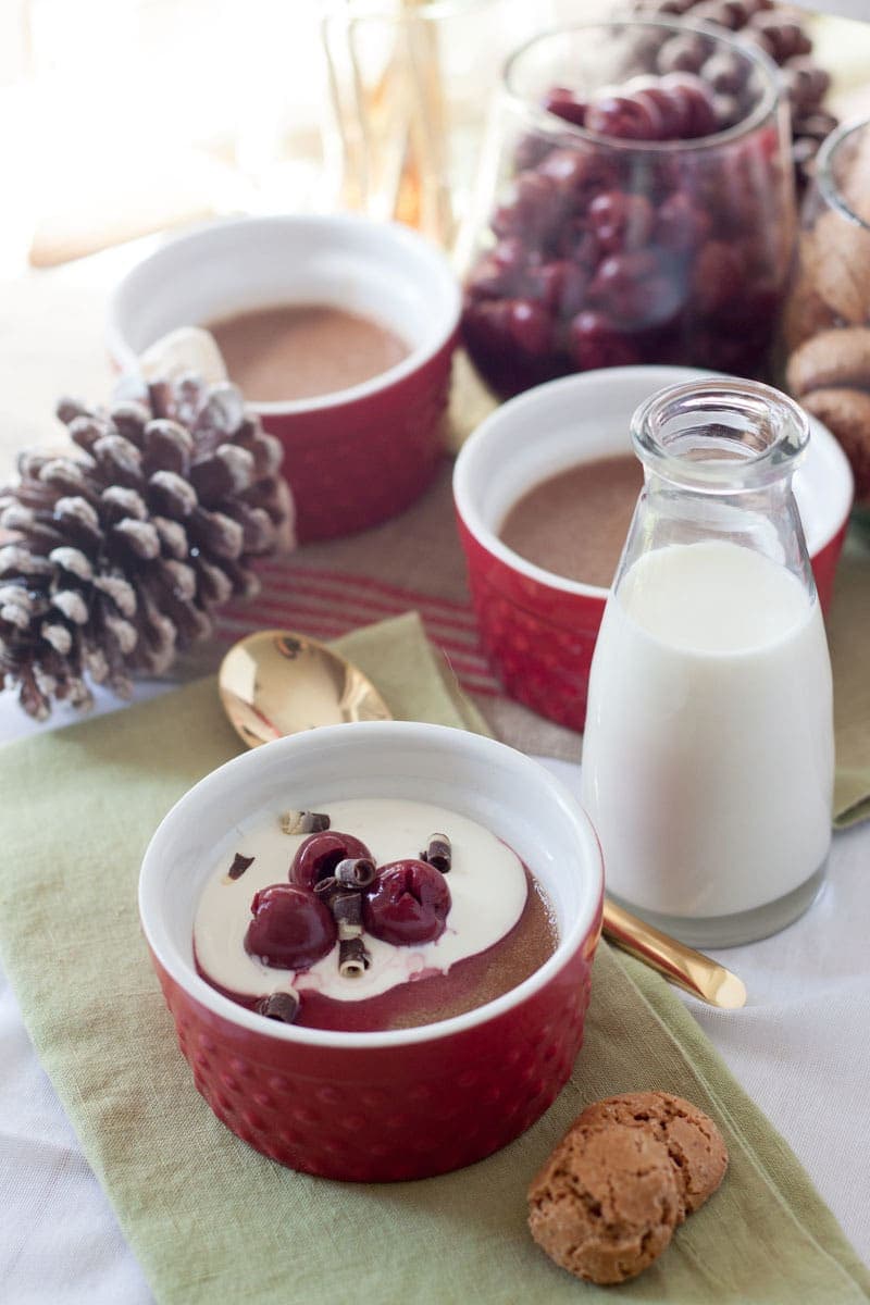 Milk Chocolate Pots de Creme Basil And Bubbly