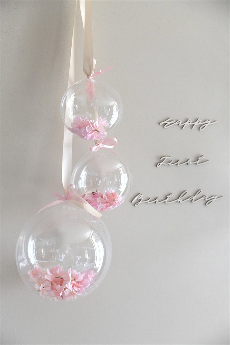 桜テーマのファーストバースデイ おうちスタジオ ケーキスマッシュ Sakura First Birthday リトルレモネード キッズパーティープランナー