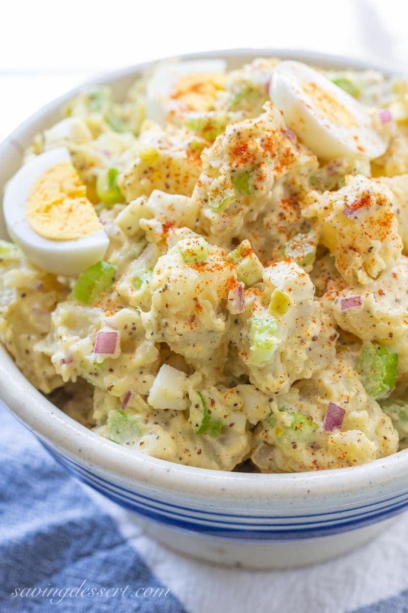 Traditional Creamy Potato Salad Saving Room For Dessert