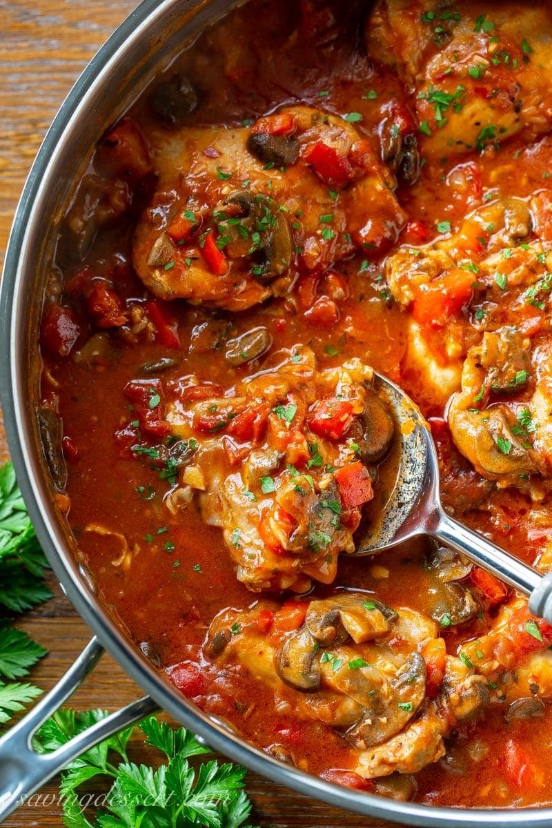 Chicken Cacciatore Recipe - Saving Room for Dessert