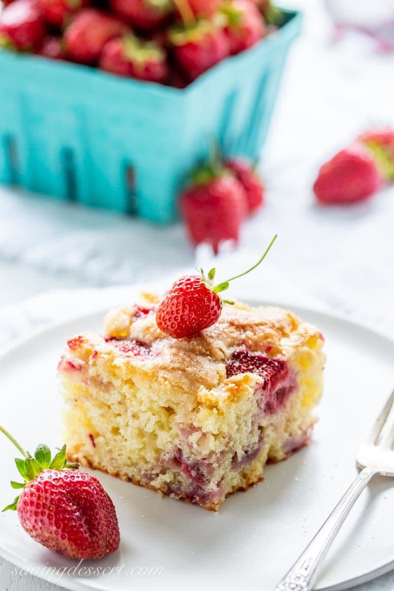 Strawberry Breakfast Cake Saving Room for Dessert