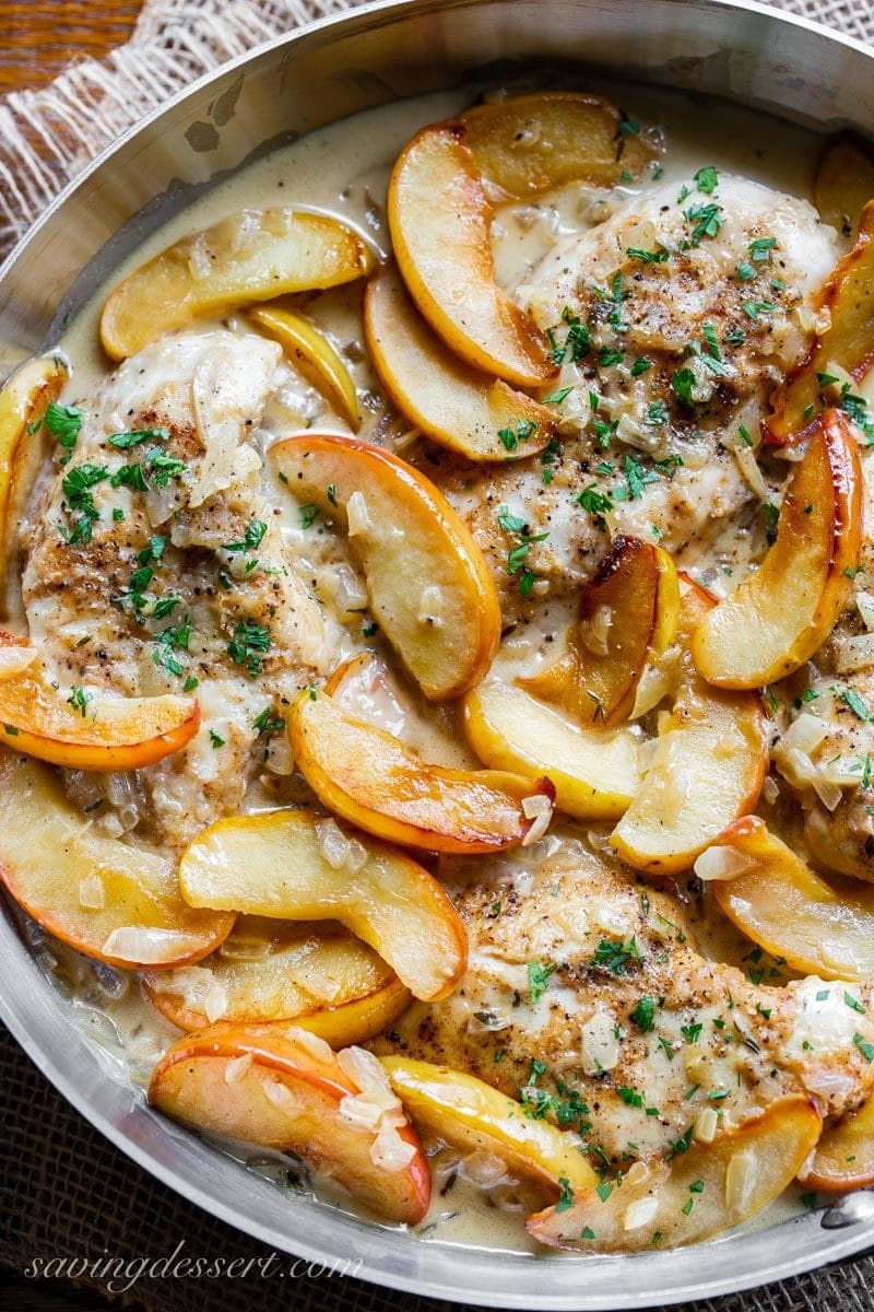 Chicken Fricassee With Apples Saving Room For Dessert