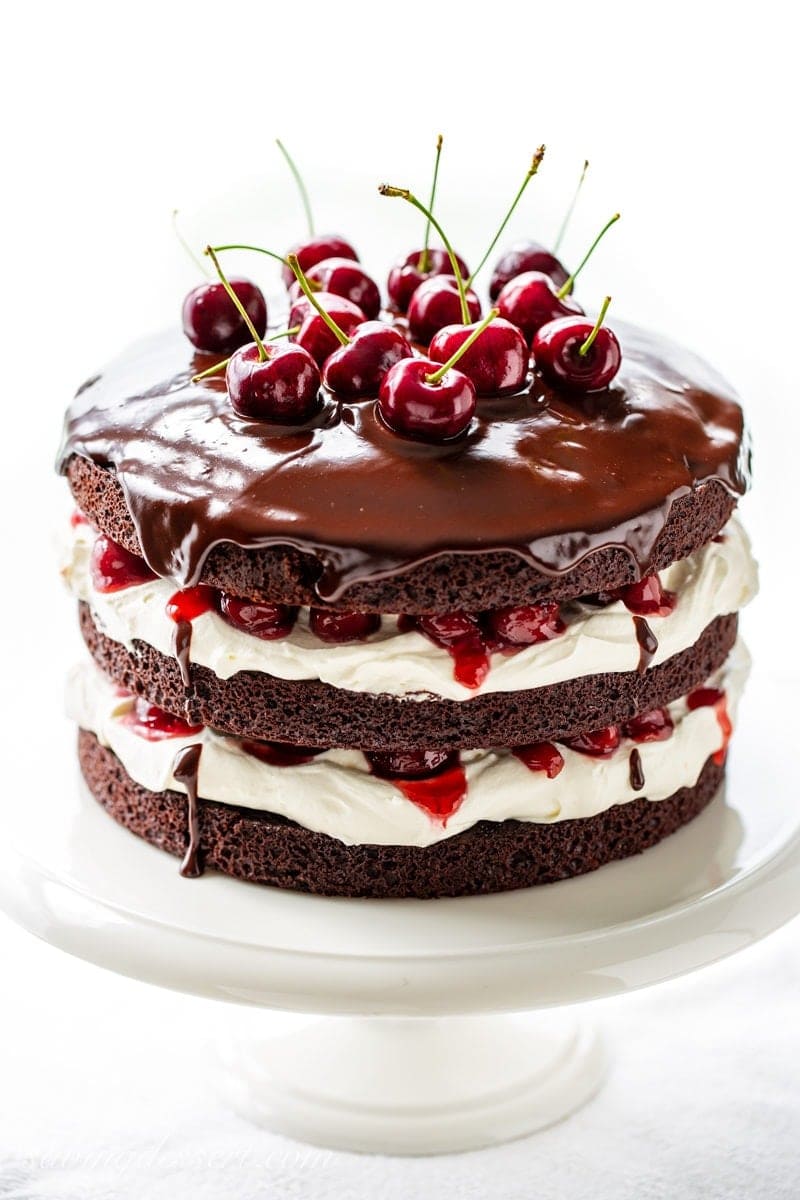 easy black forest cake recipe without alcohol