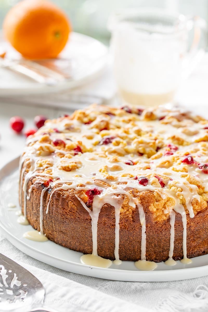 Cranberry Cake With Orange Glaze Saving Room For Dessert