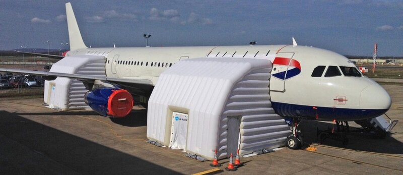 What is an inflatable hangar