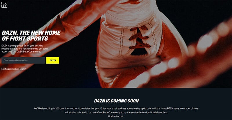 Impossible d'accéder à DAZN