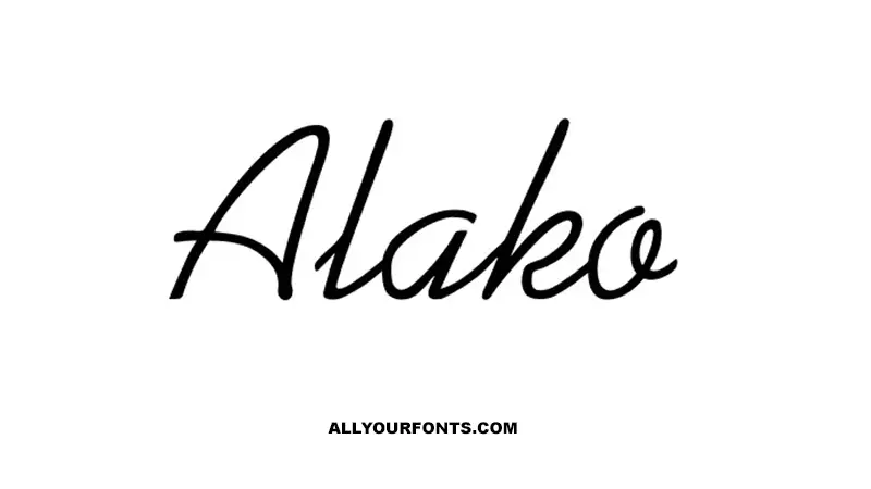 Alako Font Free Download