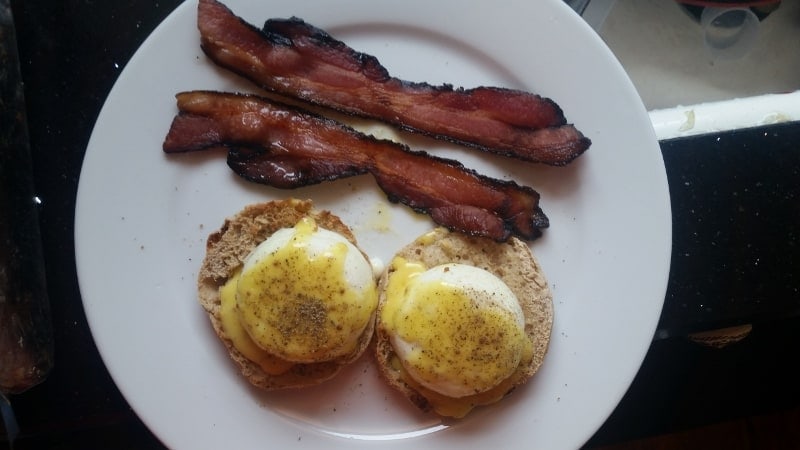 image of eggs benedict ready to serve