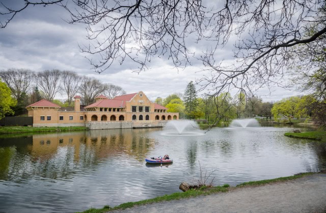 Washington Park Lake House, #Albany #NY The Old Lake House was torn down, and replaced by J. Russell Wright's elaborate Spanish Revival building in 1929--opening just days before the stock market crash. #history @GetawayMavens