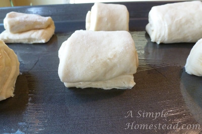 Lion house rolls on baking sheet