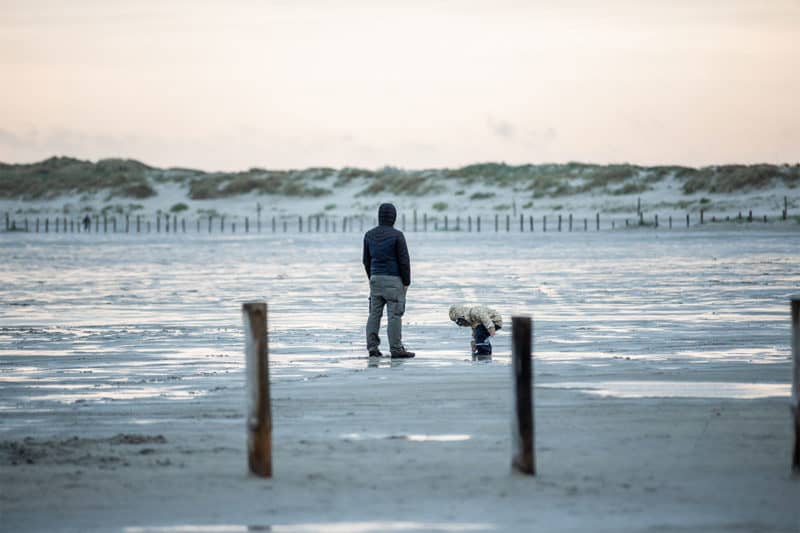 Sonnenuntergang am Strand in St. Peter-Ording