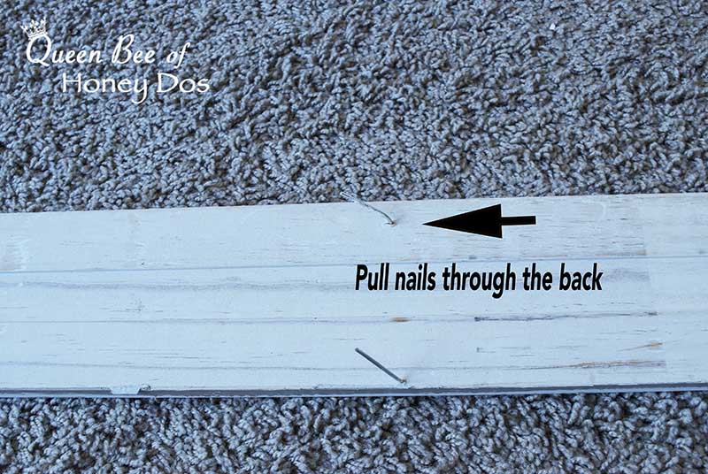 window trim with nails